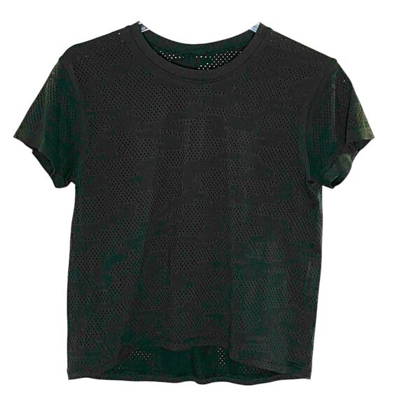 Lululemon 6 Black Breeze By Short Sleeve Pull Over Top Active Gym - Picture 1 of 7